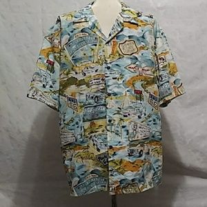 Pacific Legend Apparel Route 66 Button Down Short